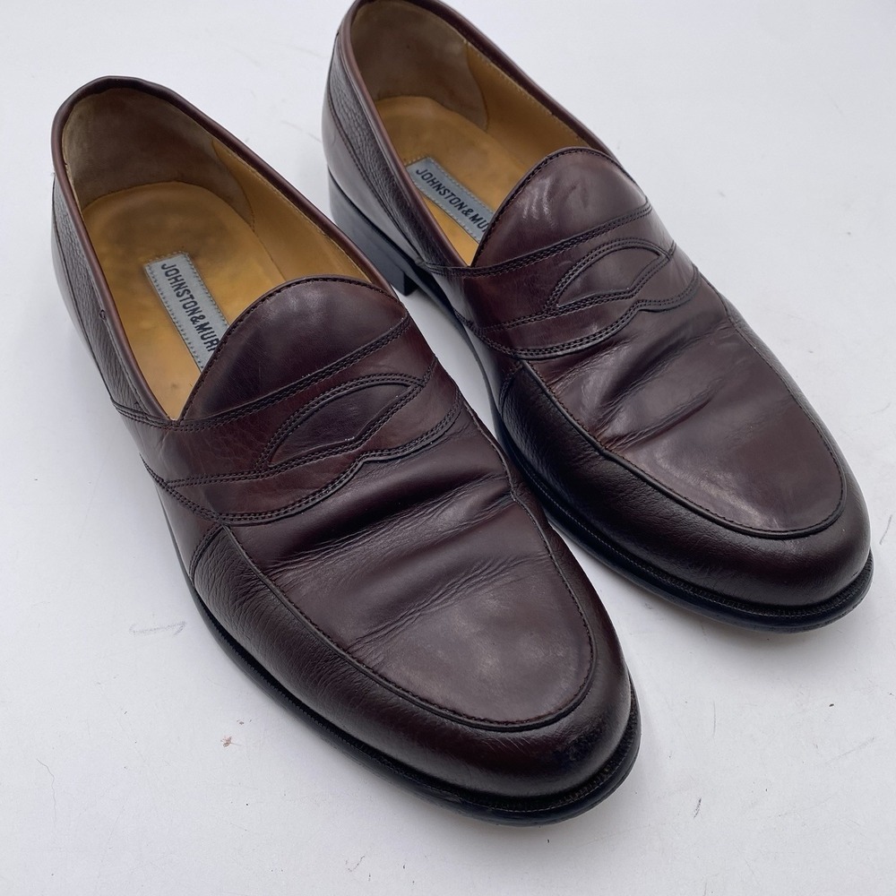 Johnston And Murphy Alcott Penny Loafer Slip On Loafers Brown Mens 10M VGC